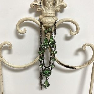 StunningGreenJeweled Necklace and Earrings! One of my favorites!